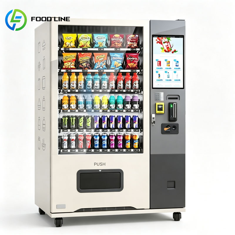 Food Snacks Vending Machine - ماكينة بيع المشروبات التجارية الأوتوماتيكية، موزع