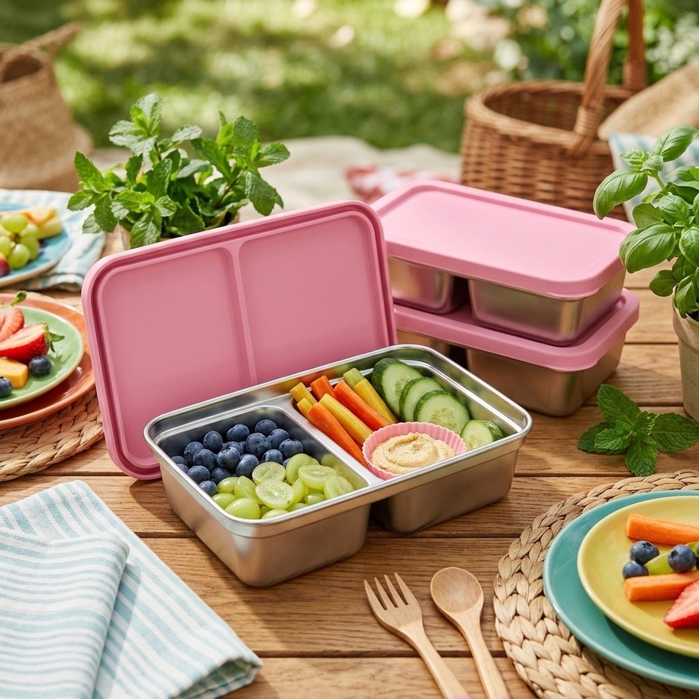 صندوق غداء للأطفال من الفولاذ  - مراجعة Food Snacks For Toddlers وسعره