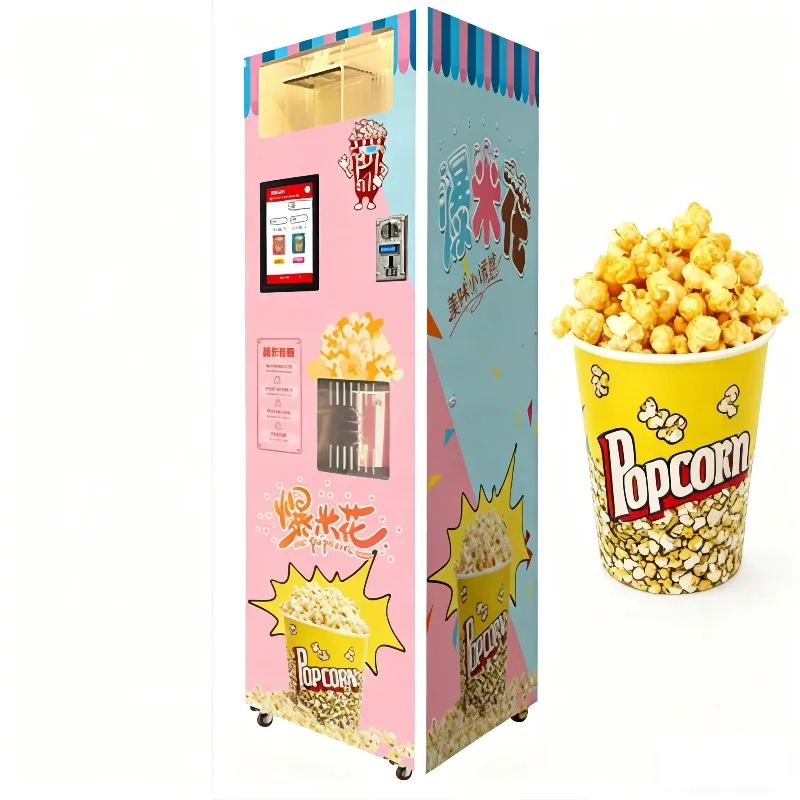 آلة صنع الفشار الأوتوماتيكية ا - مراجعة Food Snacks Vending Machine وسعره