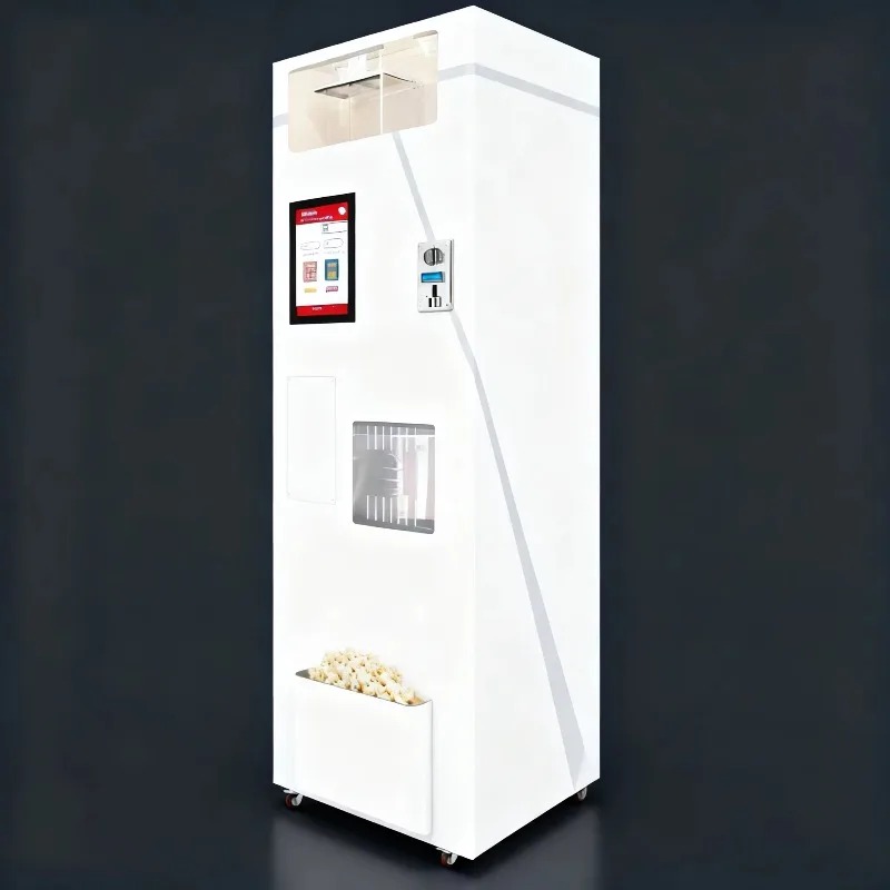 آلة صنع الفشار الأوتوماتيكية ا - مراجعة Food Snacks Vending Machine وسعره