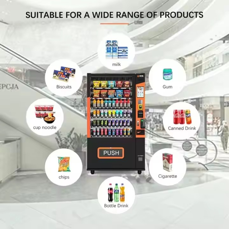 ماكينة بيع ذكية مخصصة بشاشة تع - مراجعة Food Snacks Vending Machine وسعره