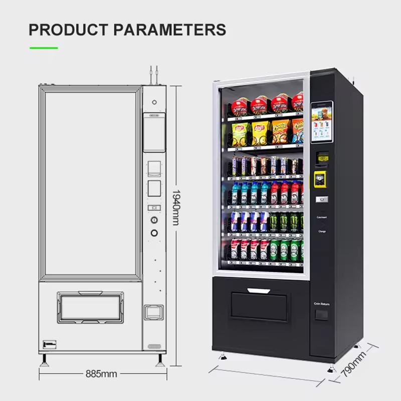 ماكينة بيع كلاسيكية متعددة الو - مراجعة Food Snacks Vending Machine وسعره
