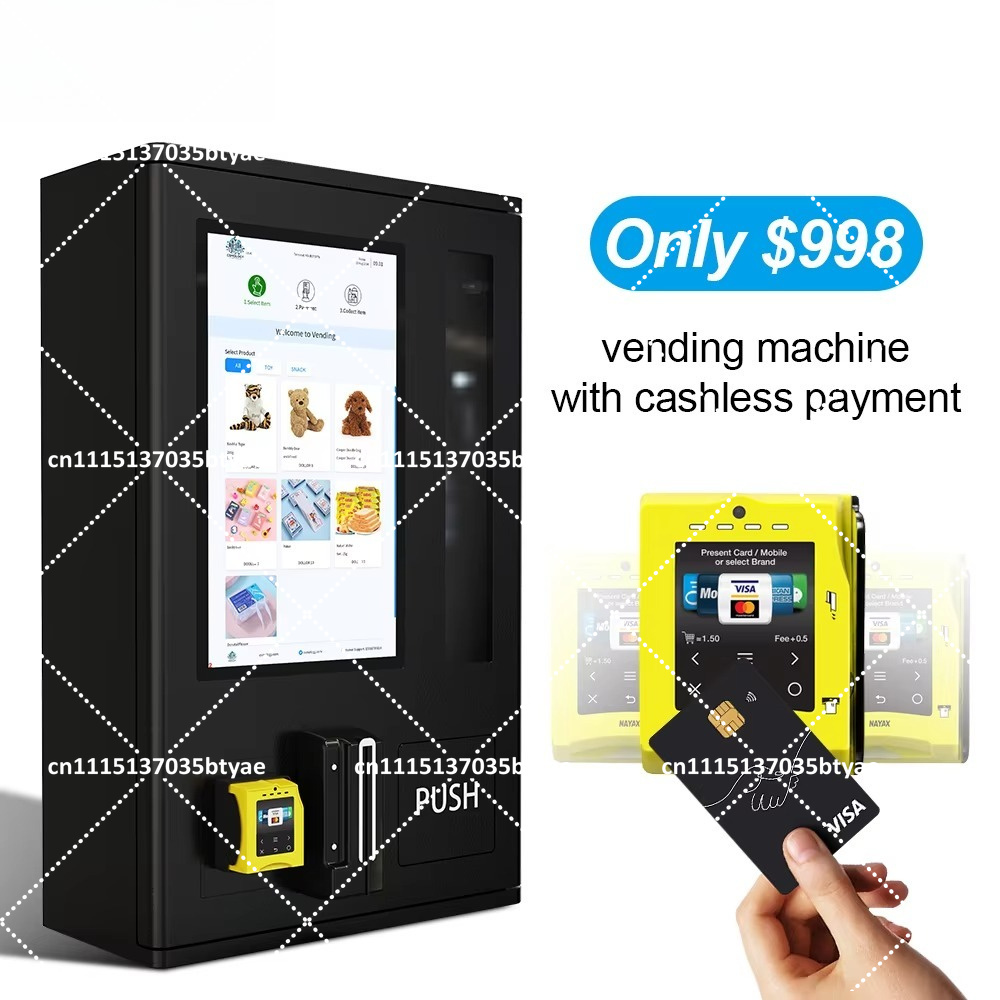 ماكينة بيع ذاتي كبيرة السعة تع - مراجعة Food Snacks Vending Machine وسعره