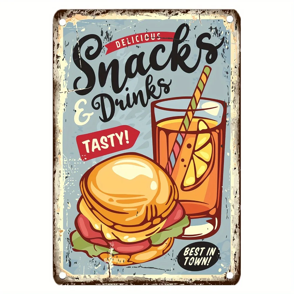 لافتة معدنية عتيقة للطعام، ديك - مراجعة Food Snacks With Iron وسعره